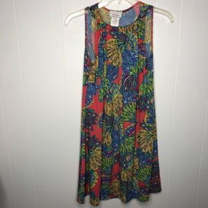 NWT Ivy Lane multicolor floral dress. Fit and flare. Sleeveless. Size medium